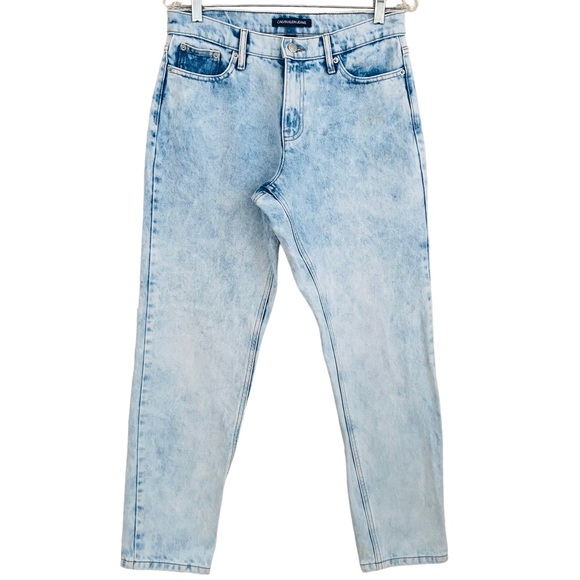 Calvin Klein Acid Wash Cotton Denim Blue Skinny Ankle Jeans Size 27 - Picture 1 of 6